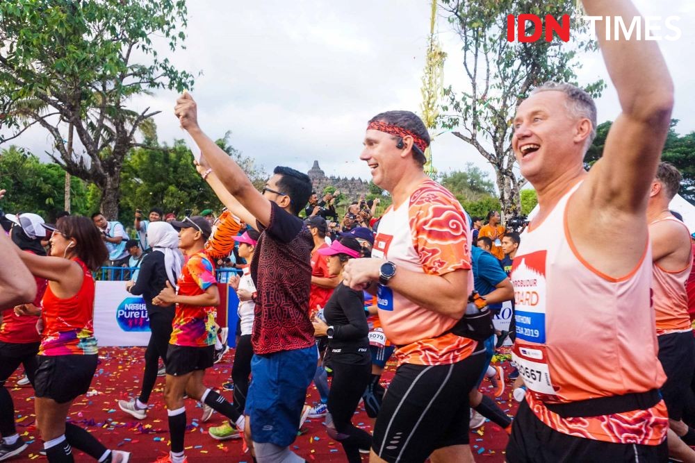 [FOTO] Irma Buyarkan Impian Kenya Borong Medali di Borobudur Marathon 