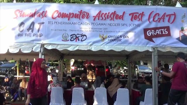 Ada Simulasi Tes CPNS di Car Free Day, Warga Makassar Antusias
