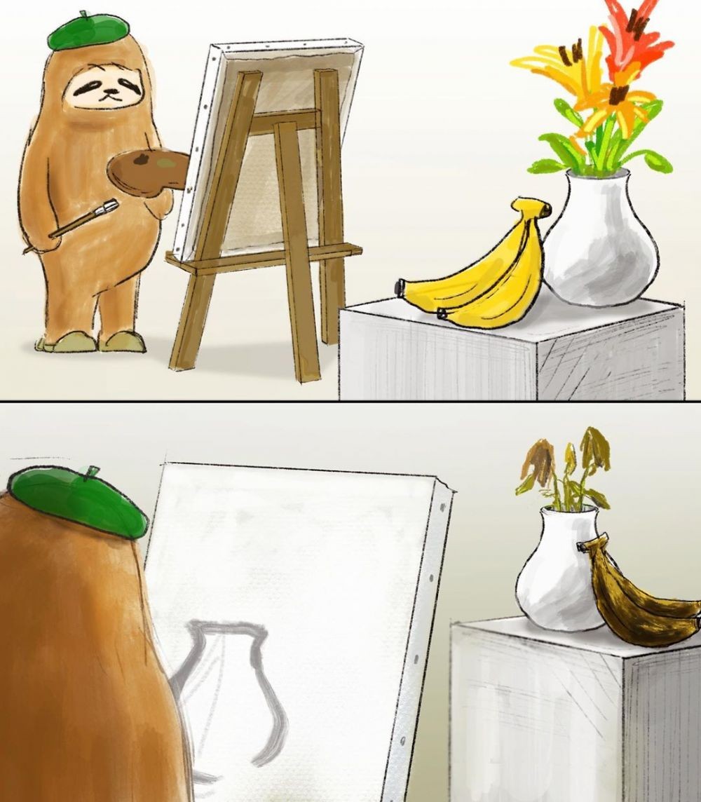 10 Komik Lucu Gambarkan Lambatnya Keseharian Hidup Bareng Sloth