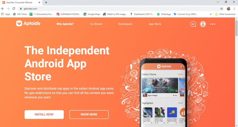 how to get aptoide on iphone