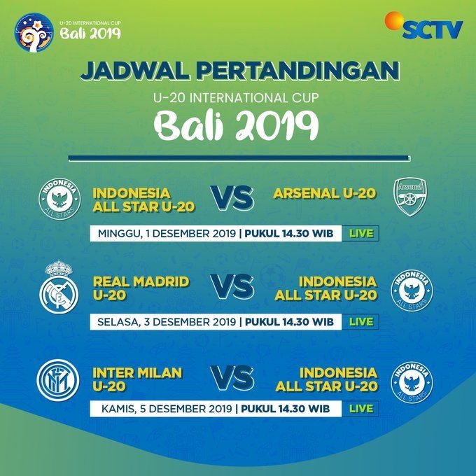 Jadwal Lengkap U20 International Cup Bali 2019 di Stadion Dipta