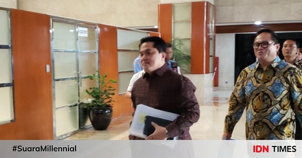 [breaking] erick thohir rapat perdana di dpr