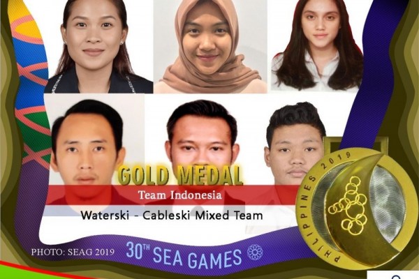 Gemilang! Ski Air Segel Emas ke-63 Indonesia di SEA Games 2019!
