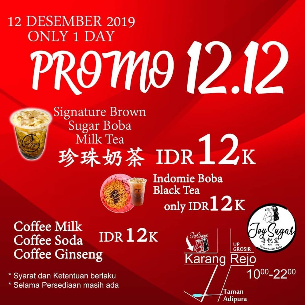 13 Promo Makan Murah Harbolnas 12.12, Harga Serba Rp12 ribu 