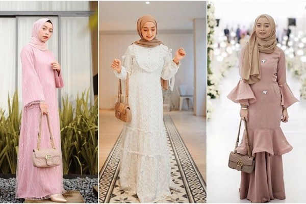 Ide Dress Pesta Hijab Erlinda Yuliana, Anggun & Leluasa dalam Pastel