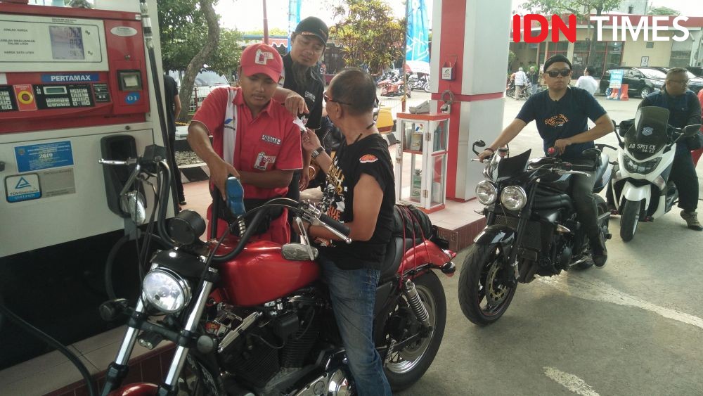 Ajak Komunitas Harley Davidson Pakai Pembayaran BBM Non Tunai di SPBU