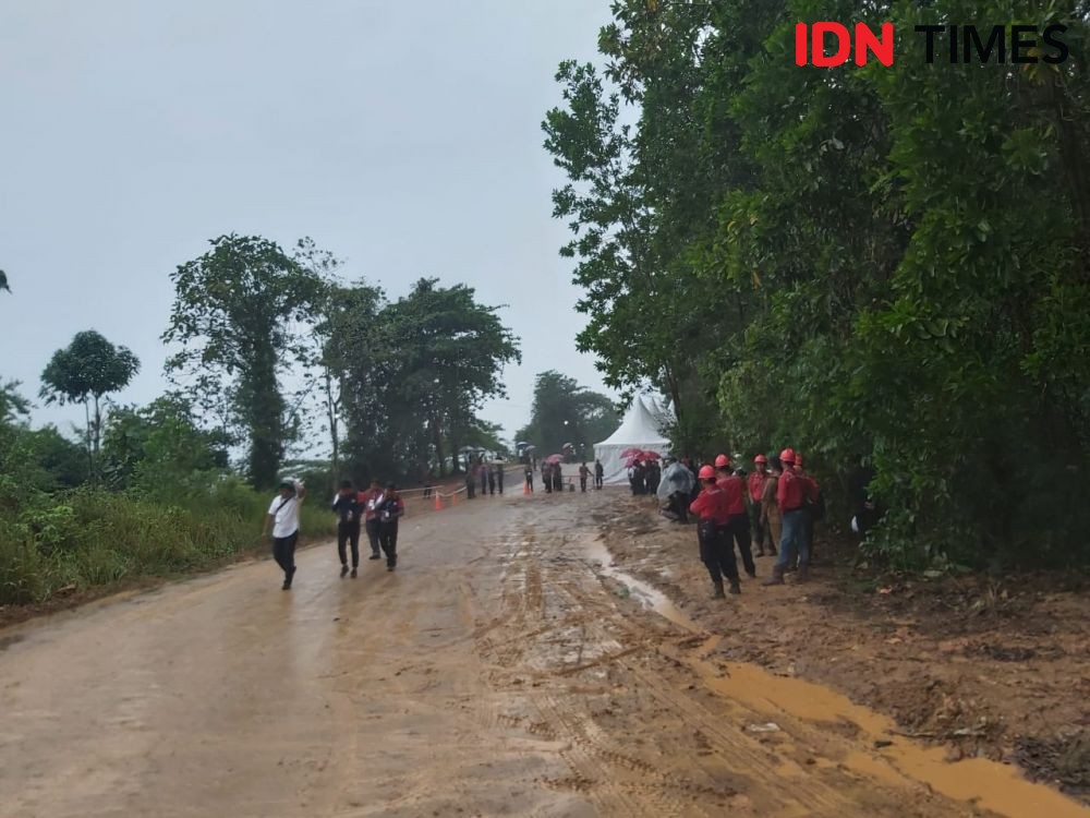Rencana Dikunjungi Jokowi, Lokasi Ibu Kota Baru Diguyur Hujan Deras