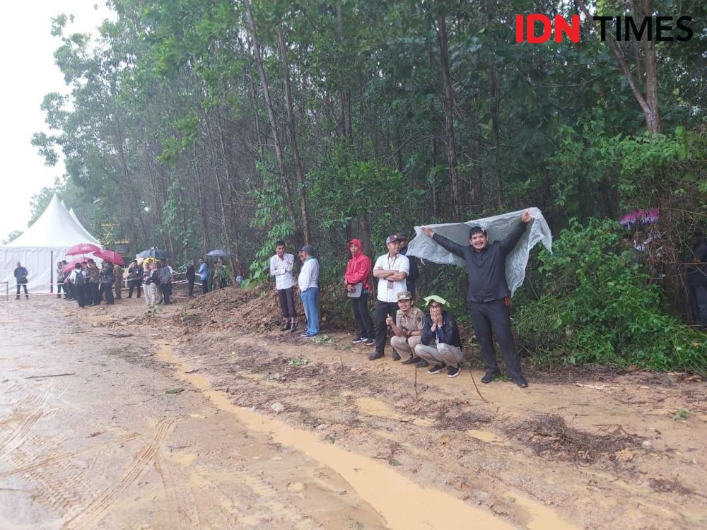 Rencana Dikunjungi Jokowi, Lokasi Ibu Kota Baru Diguyur Hujan Deras