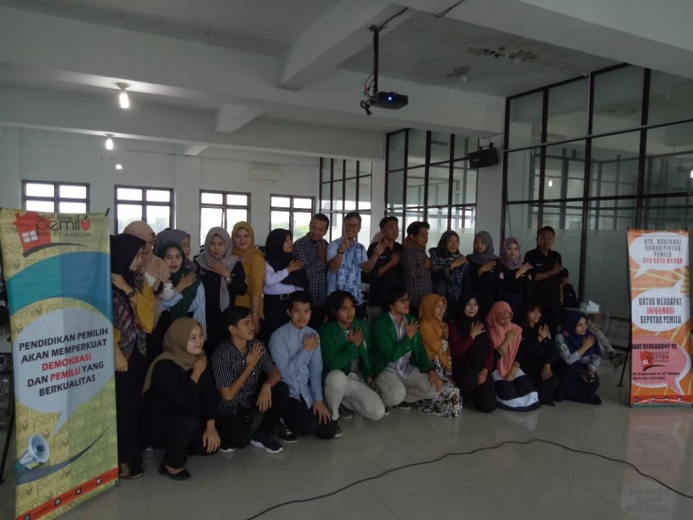 Ke Kampus UMN Al Washliyah, KPU Medan Sosialisasi Rumah Pintar Pemilu