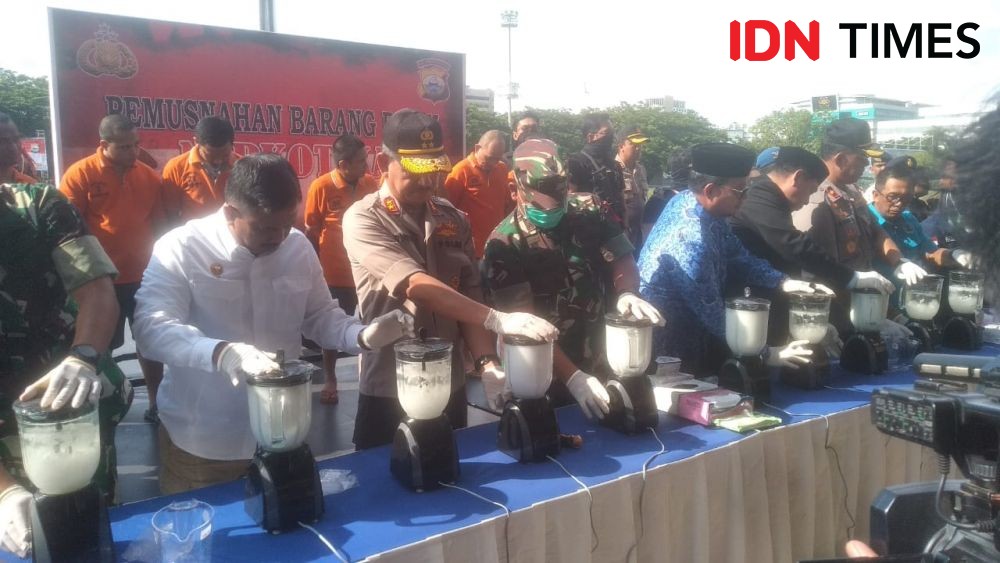 Polisi Blender 6,3 kilogram Sabu Jelang Akhir Tahun di Makassar