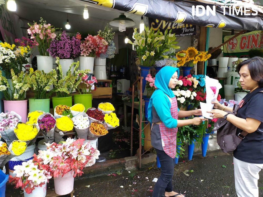 Momen Natal, Penjual Bunga Potong di Kotabaru Alami Lonjakan Pembeli