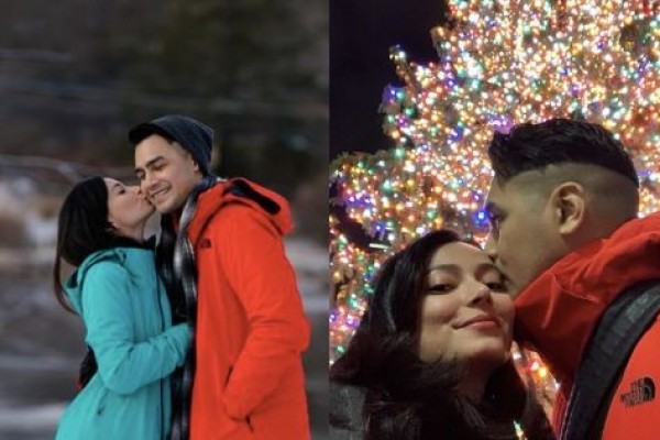 10 Potret Asmirandah & Jonas Rivanno Rayakan Natal di Amerika, Syahdu!