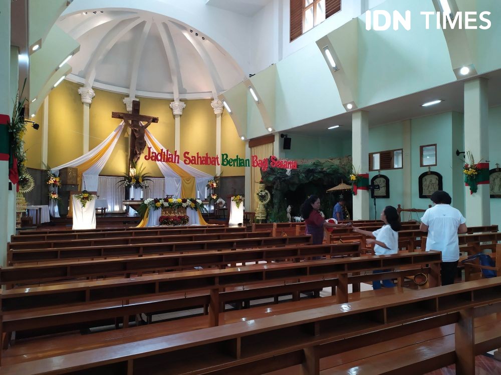 Hindari Hal Tak Diinginkan, Akses Gereja St Lidwina Dibuat Satu Pintu
