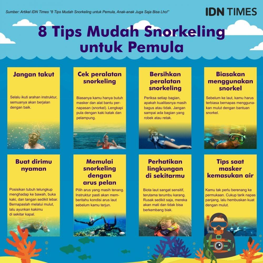 8 Tips Snorkeling Mudah Untuk Pemula