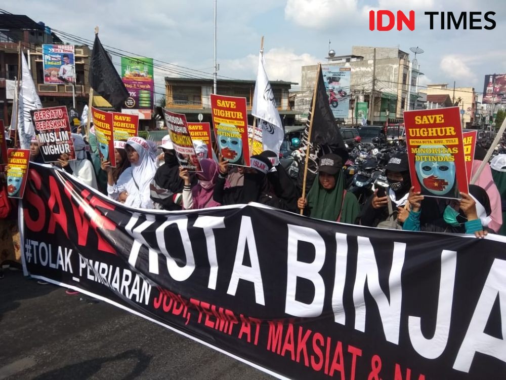 Solidaritas untuk Muslim Uighur dan Palestina Bergema Lagi di Binjai