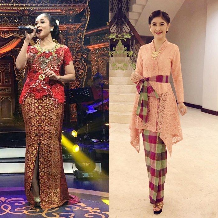 Sama-sama Anggun, 9 Potret Adu Kebaya Uut Permatasari Vs Sruti Respati