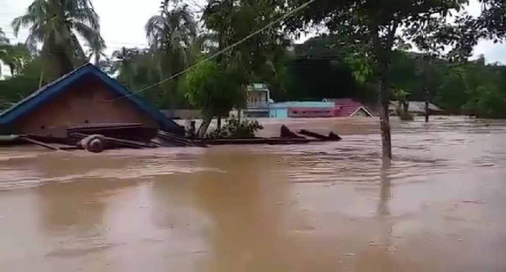 Banjir yang Mendera Kabupaten Lahat Sumsel Rendam Puluhan Rumah Warga