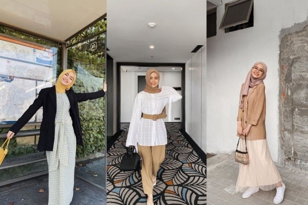 Inspirasi Office Look dengan Hijab ala Fira Assagaf, Elegan nan Simpel