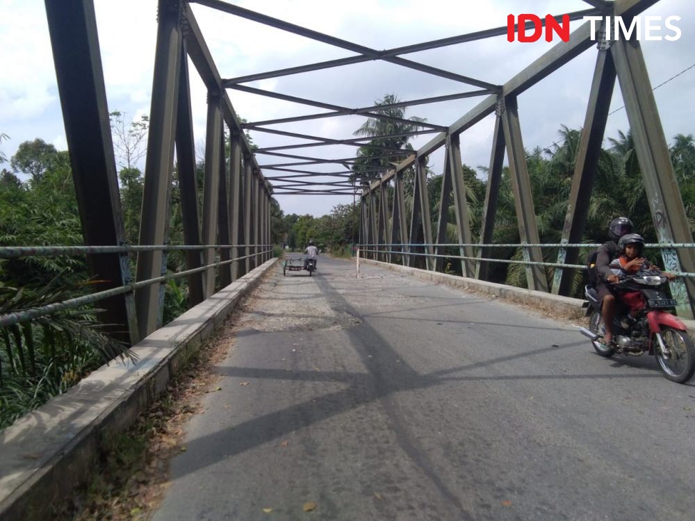 Kondisi Jembatan Penghubung Binjai Selatan ke Timur Memprihatinkan