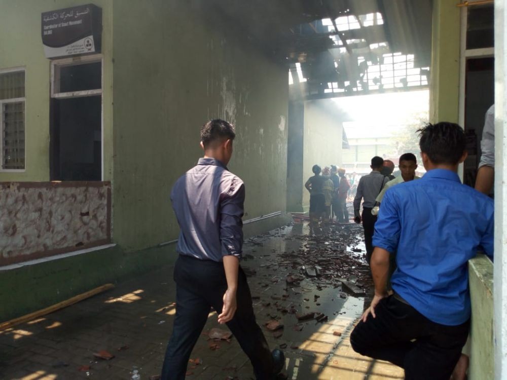 Bangunan Penyimpan Alat Pramuka di Pondok Gontor 2 Ponorogo Terbakar  