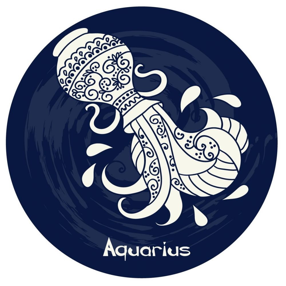Гороскоп на 2024 год водолей. Aquarius PNG Sticker.