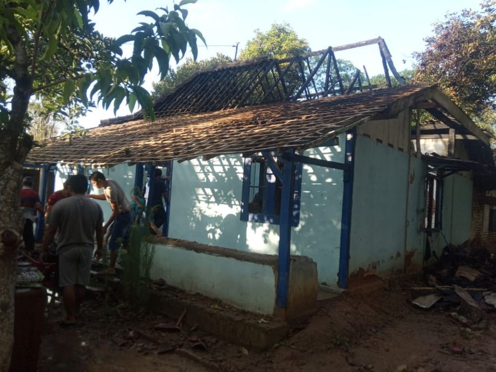 Korsleting Listrik, Satu Rumah di Kabupaten Madiun Ludes Terbakar  