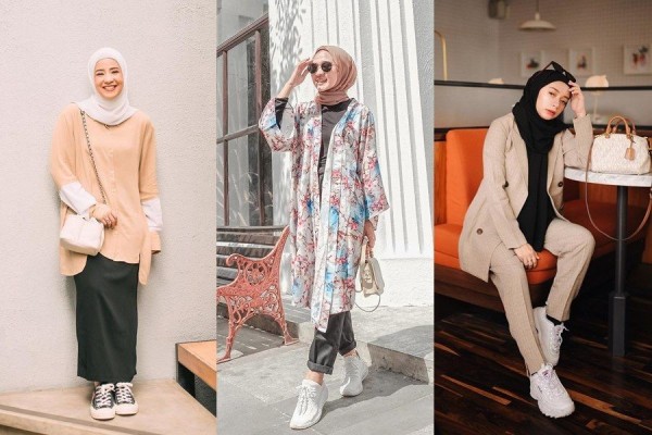 10 Ide OOTD Hijab dengan Sneakers, Gaya 