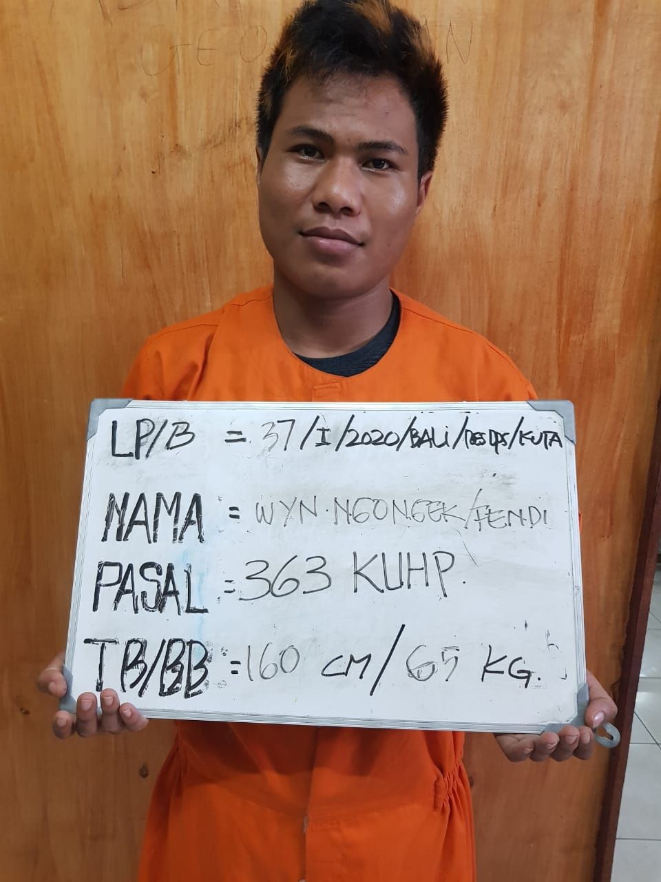 Wayan Ngongek, Tahanan Jambret Polsek Kuta Asal Karangasem Kabur