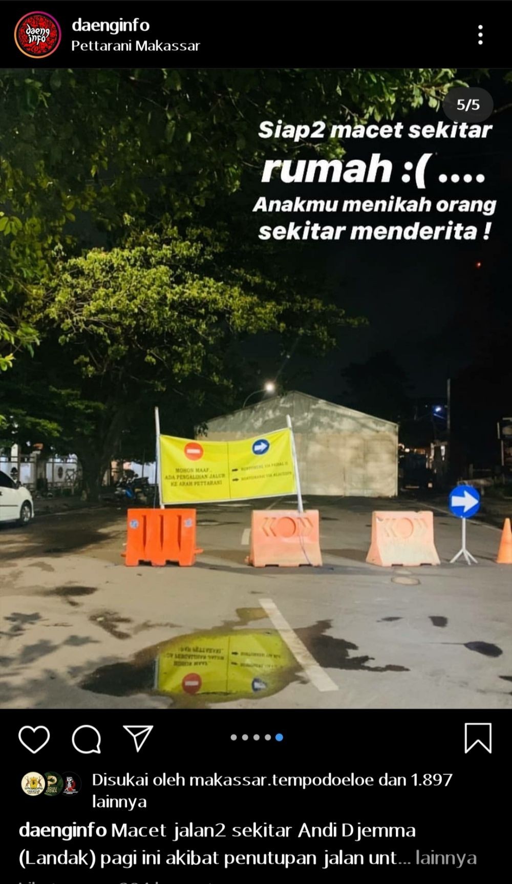 Anak Rektor di Makassar Menikah Tutup Jalan, Polisi: Orang Terpandang!