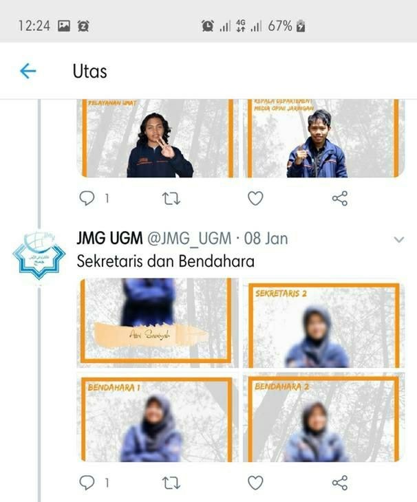 Presiden BEM UGM Sayangkan Foto Pengurus Perempuan JMG Dibuat Blur 