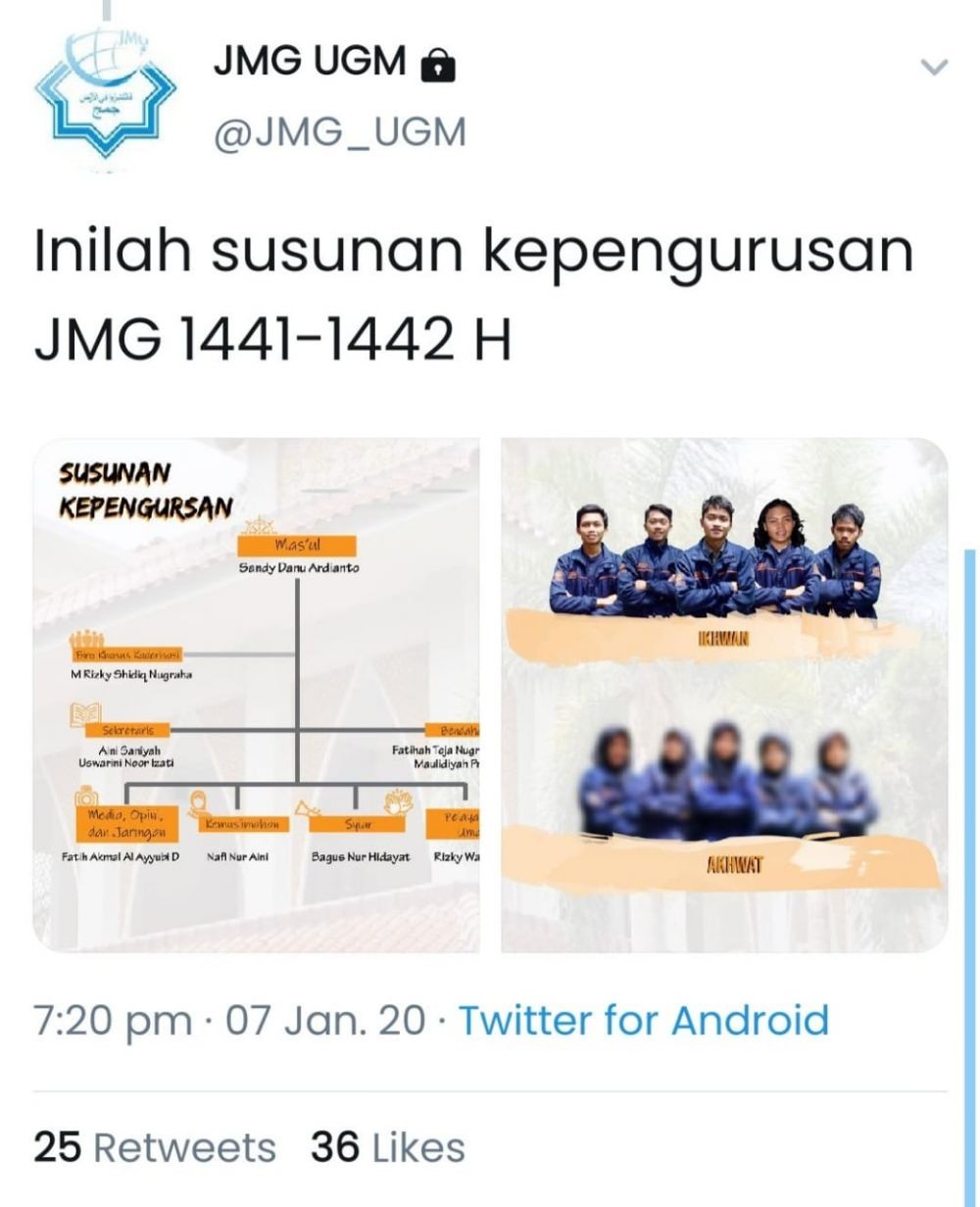 Viral Foto Pengurus Perempuan Diblur, UGM Akan Telusuri