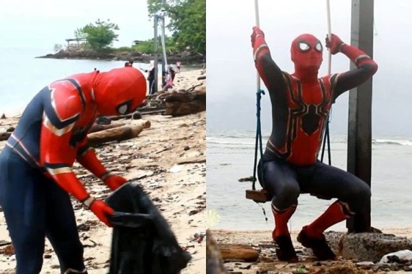 Viral Spider-Man Asal Indonesia Peduli Sampah, Aksinya Jadi Sorotan!