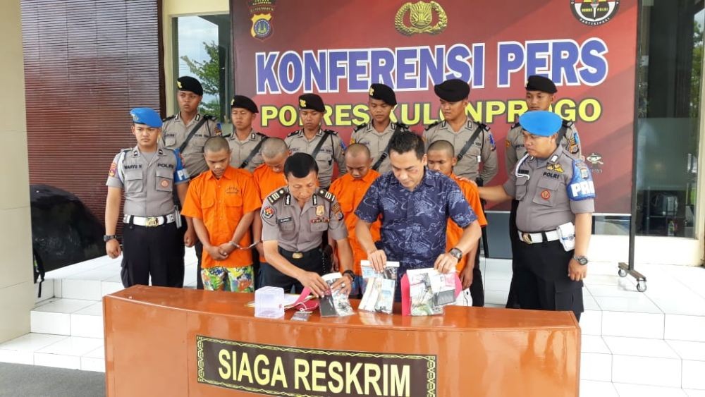 Edarkan Obat Terlarang, 4 Pemuda di Kulon Progo Dibekuk Polisi