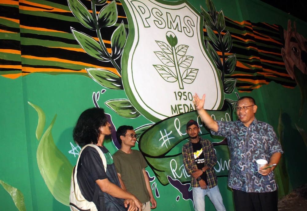 Resmikan Mural di Stadion Teladan, Akhyar: Pecinta PSMS akan Senang 