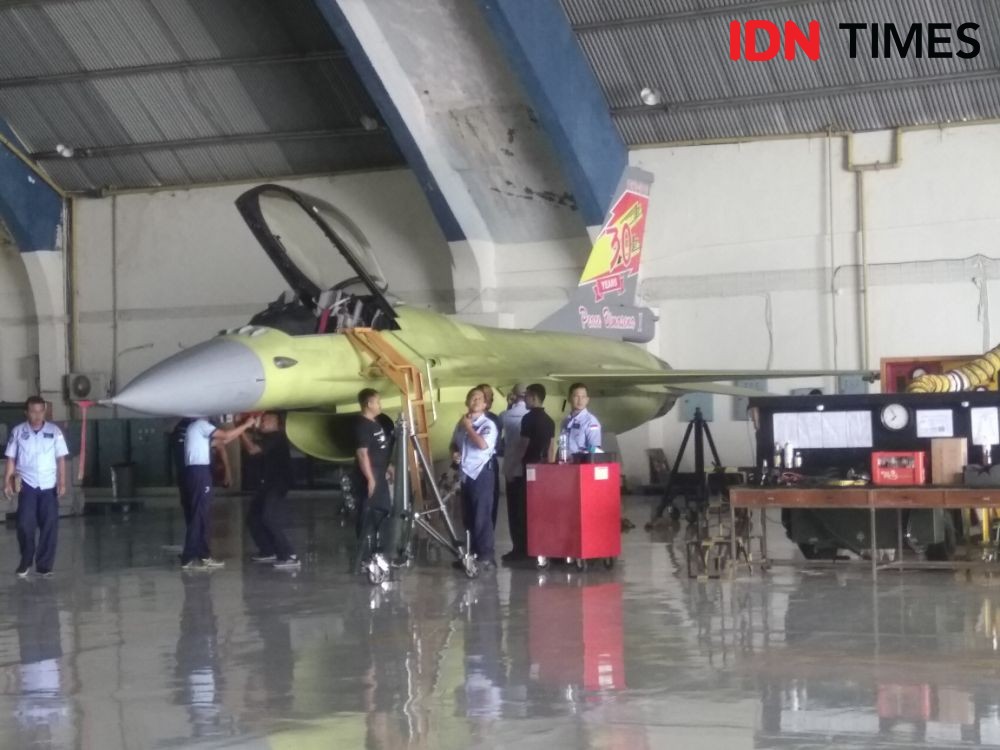 Sudah Di-Upgrade, Satu F-16 A/B Jalani Test Flight di Lanud Iswahjudi