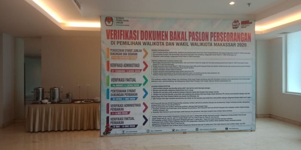 KPU Makassar Belum Terima Syarat Dukungan Paslon Perseorangan