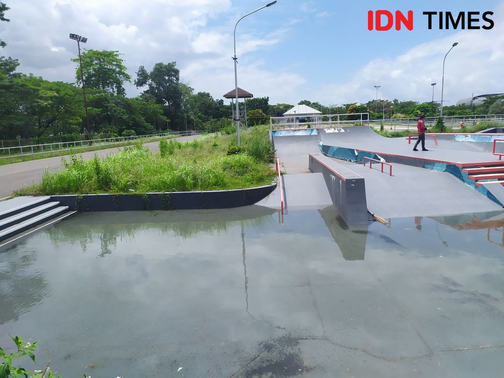 Miris, Venue Skateboard Standar Internasional di Palembang Jadi Kolam