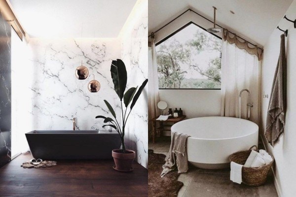 10 Ide Desain Kamar Mandi Dengan Bathtub Mulai Gaya Modern Rustic