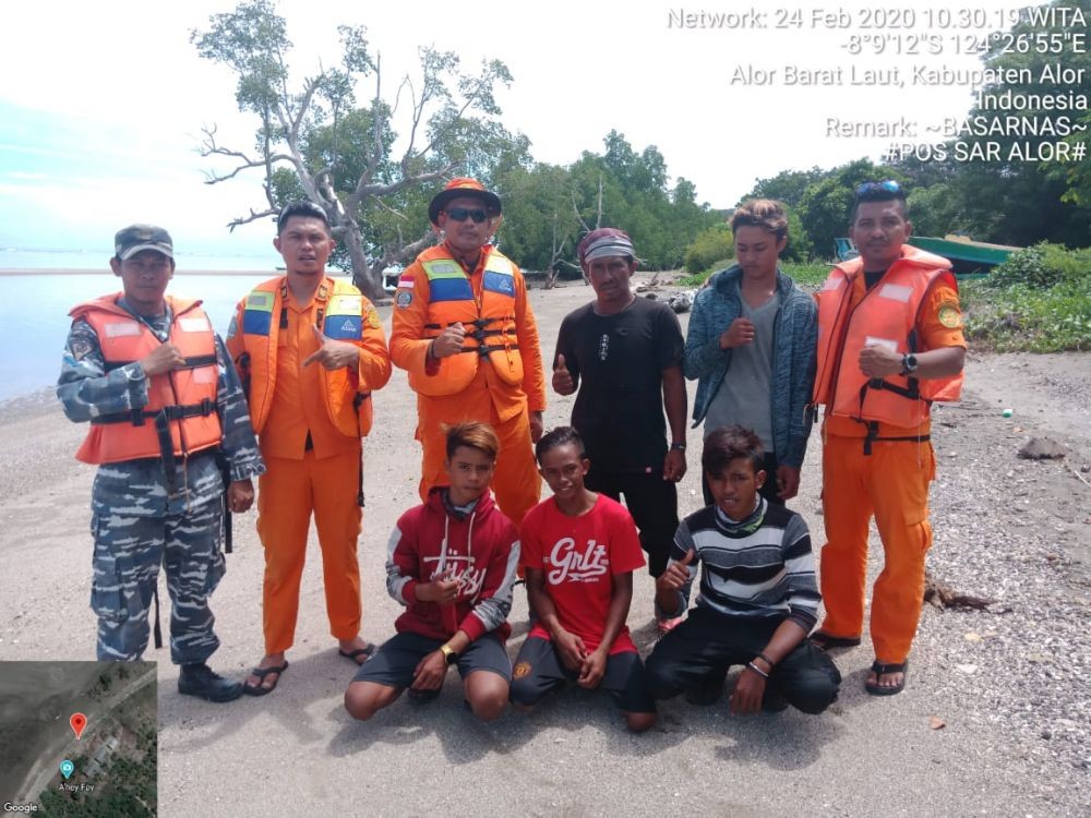 8 Hari Hanyut, Kapal dari Pangkep Ditemukan di Perairan Alor NTT