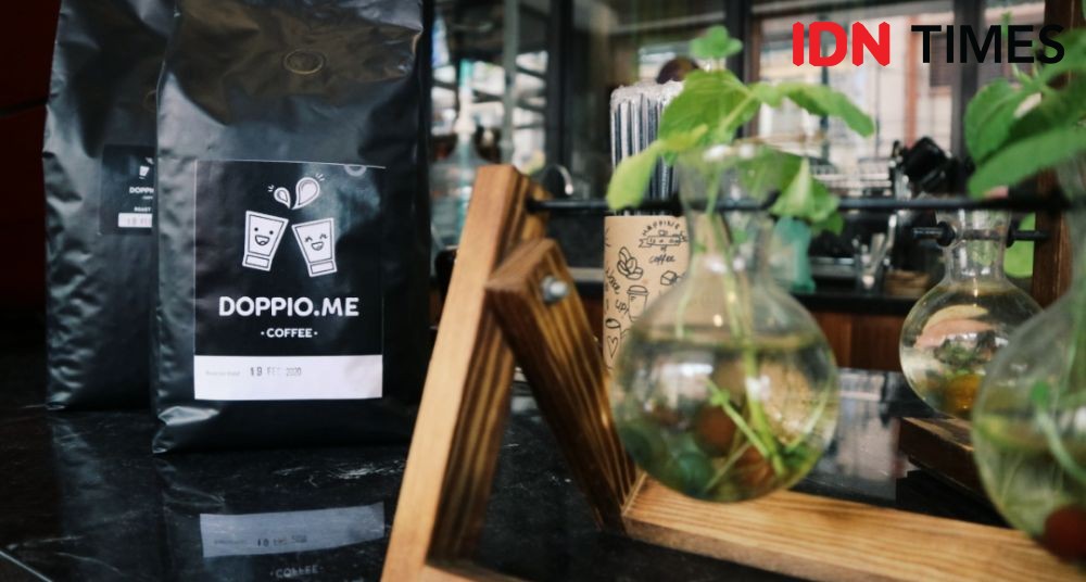 [FOTO] Doppio.me Coffee, Sajikan Dua Seloki Espresso di Semua Menu 
