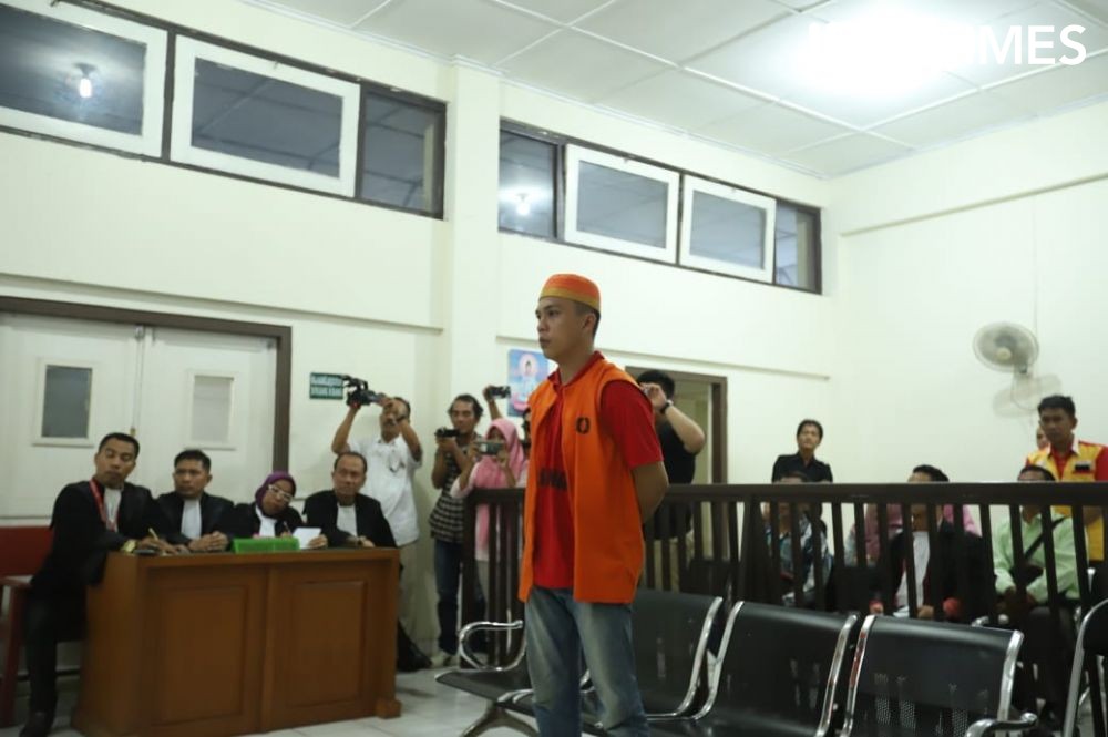 Terdakwa Obby Mewek saat Divonis Hakim PN Palembang 7 Tahun Penjara 