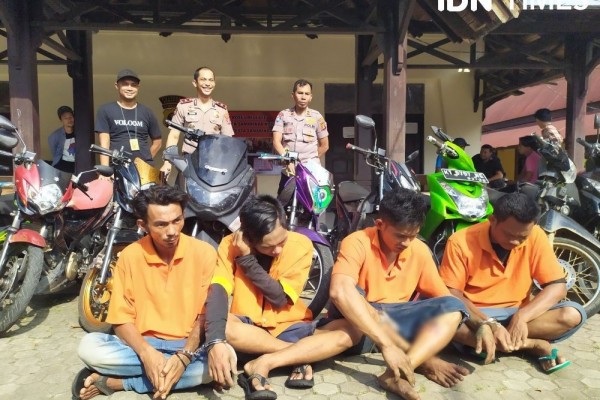 4 Spesialis Pencuri Motor Dibekuk, Otak Komplotan Ditembak Polisi