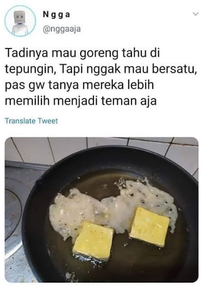 Gagal Makan Enak, 10 Potret Kocak Orang Baru Belajar Masak
