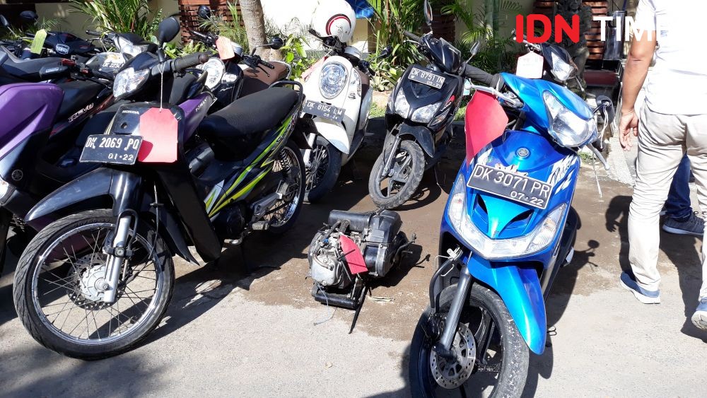 Polisi Berhasil Ungkap 16 Kasus Pencurian Sepeda Motor di Bali