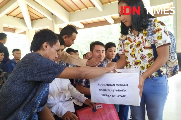 Marak Virus Corona, Calon TKI Jateng Donasi Masker untuk Korea Selatan