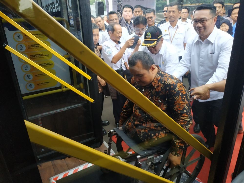 Bus AKAP Ramah Disabilitas Bandung-Sumedang Mulai Diuji Coba 