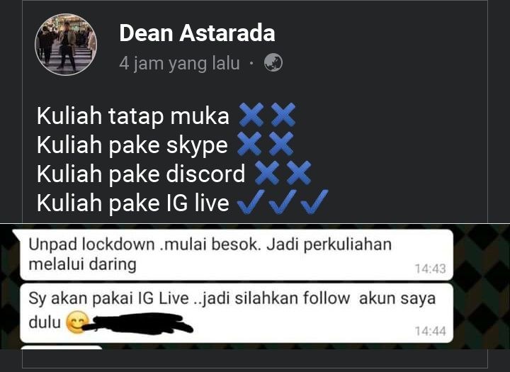 10 Chat sama Dosen yang Bikin Panik, Suruh Mahasiswa Tetap Masuk
