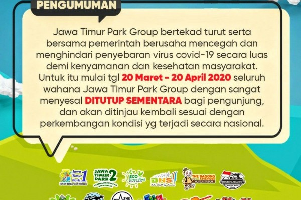 Antisipasi Corona, Jatim Park Grup Bakal Tutup Selama Sebulan