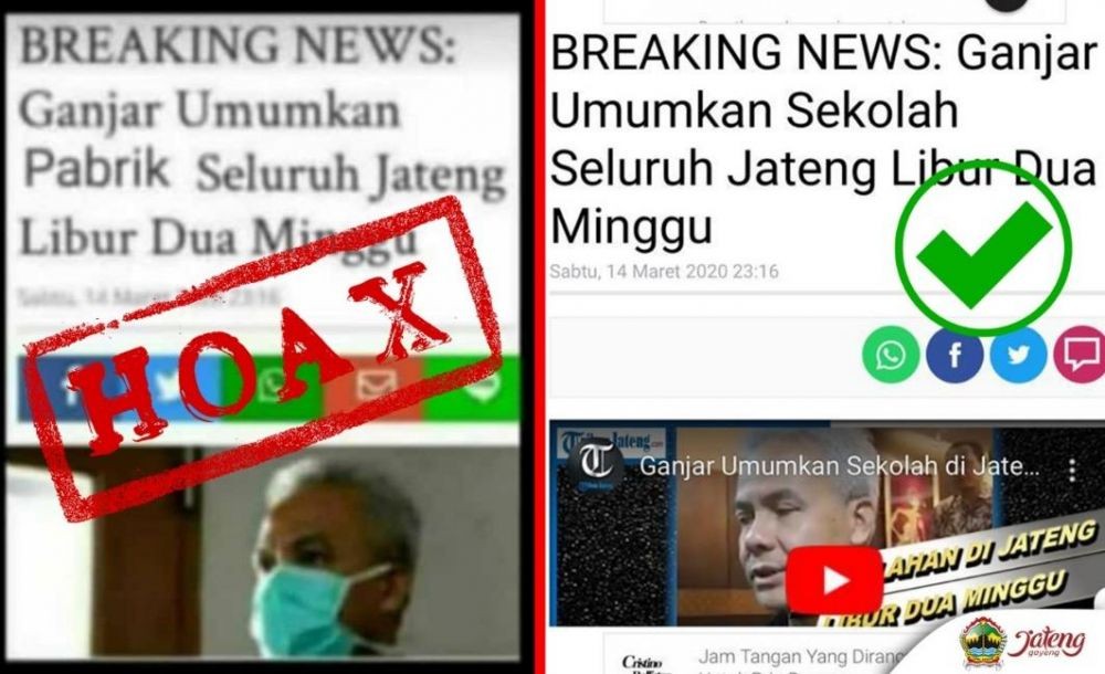 24 Hoax tentang Virus Corona yang Tersebar di Jawa Tengah