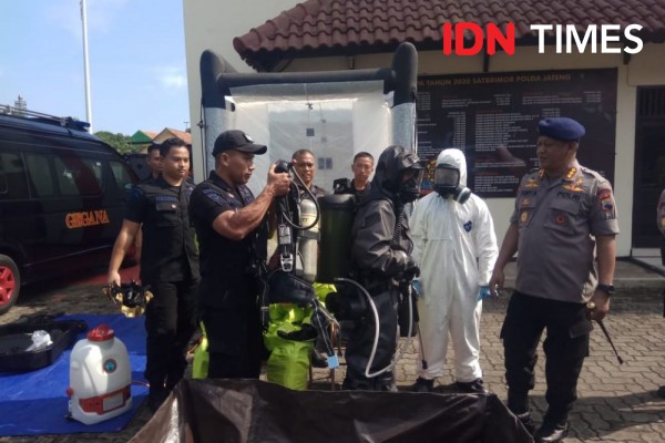 Ratusan Brimob Siap Diterjunkan Semprotkan Disinfektan di 4 Wilayah